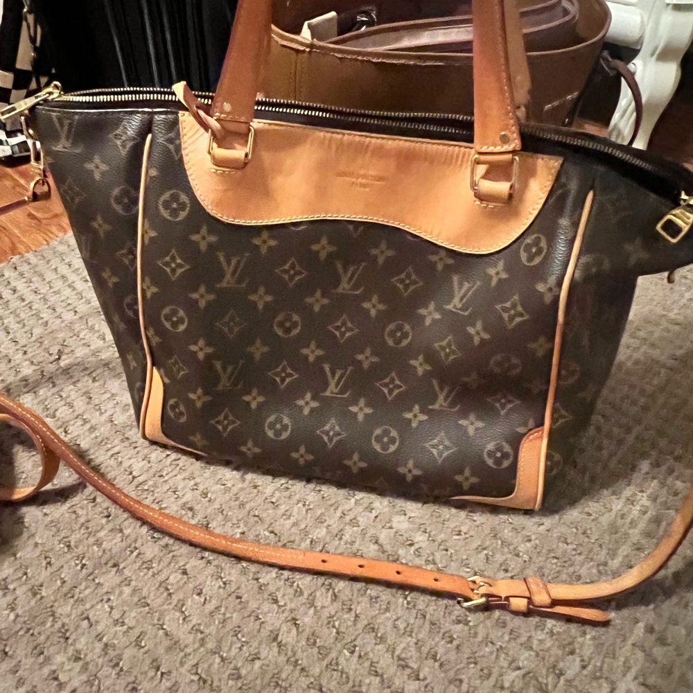 Louis Vuitton Monogram Brown and Tan Tote